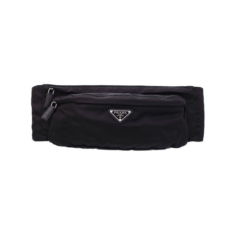 Prada Belt Bag Black Waist Body Bum Crossbody Bag Black